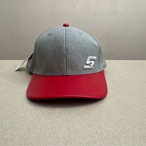 Snap-On Logo Baseball Cap Gray & Red Embroidered One Size shop Tools Garage Cap